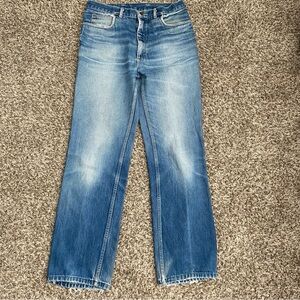 Vtg 70/80’s Cacharel Paris Jeans Men’s 34 Blue Cotton Distressed USA Work Denim